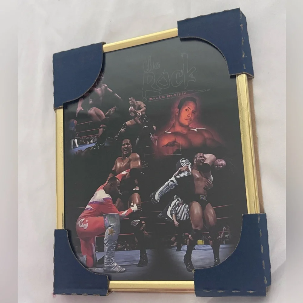 Vintage 90’s WWF The Rock Photo Picture Art Wrestling Norman James Poster 8 x 10